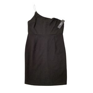 LULU’s black one shoulder mini dress